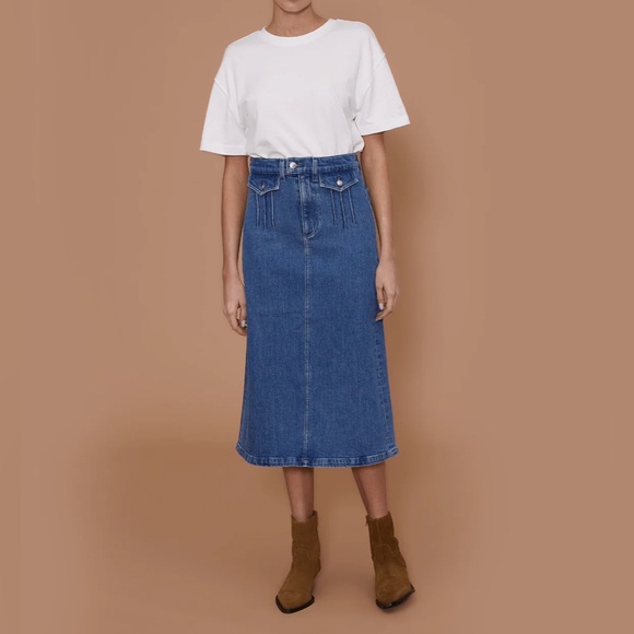 LE JEAN Stardust Denim Skirt - Marina - Picture 1 of 4